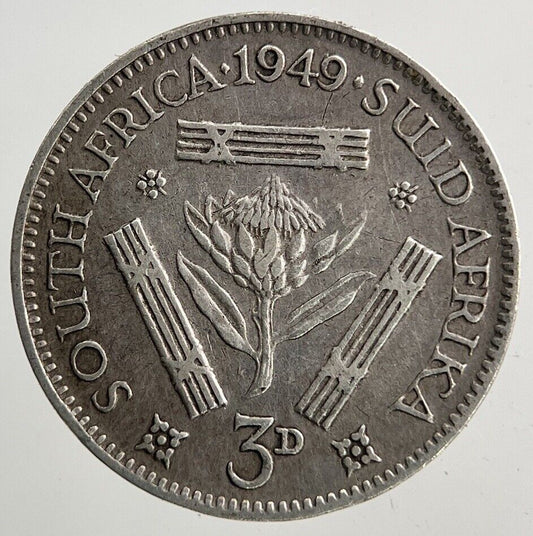 1949 South Africa Threepence Silver Coin | Very High Grade