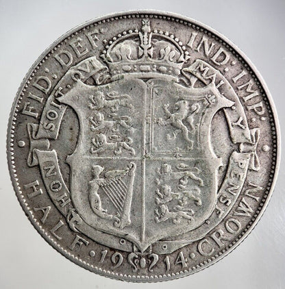 1914 George V Half-Crown Silver Coin | Very High Grade