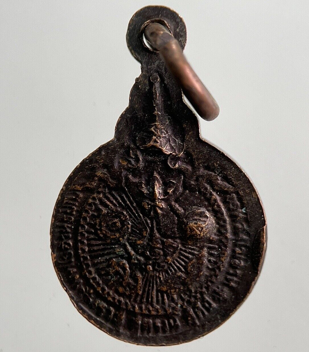Old Thailand Monk Necklace Charm Amulet | Height 2cm | a7861