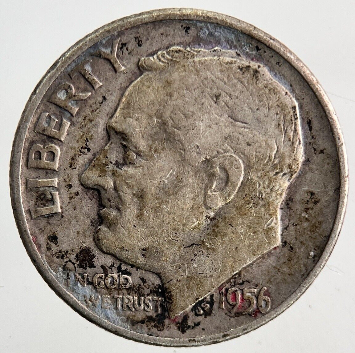 1956 - D US USA Roosevelt One Dime Silver Coin | Collectable Grade