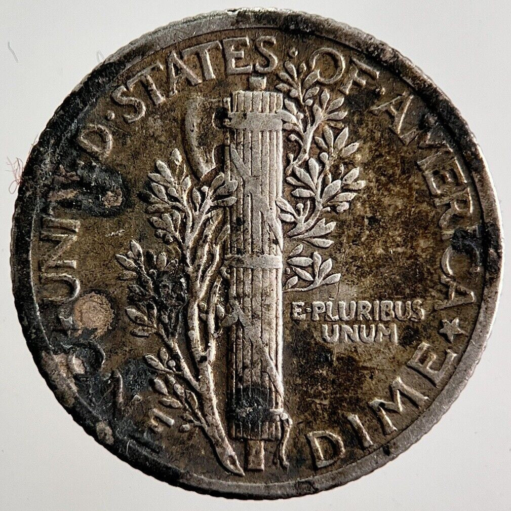 1925 US USA Mercury Dime Silver Coin | Fine Collectable Grade