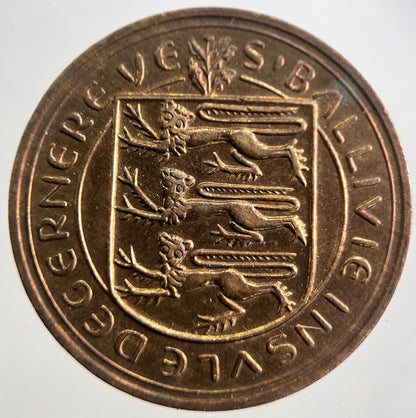 1959 Guernsey 8 Doubles Coin | Very High Grade | a7607
