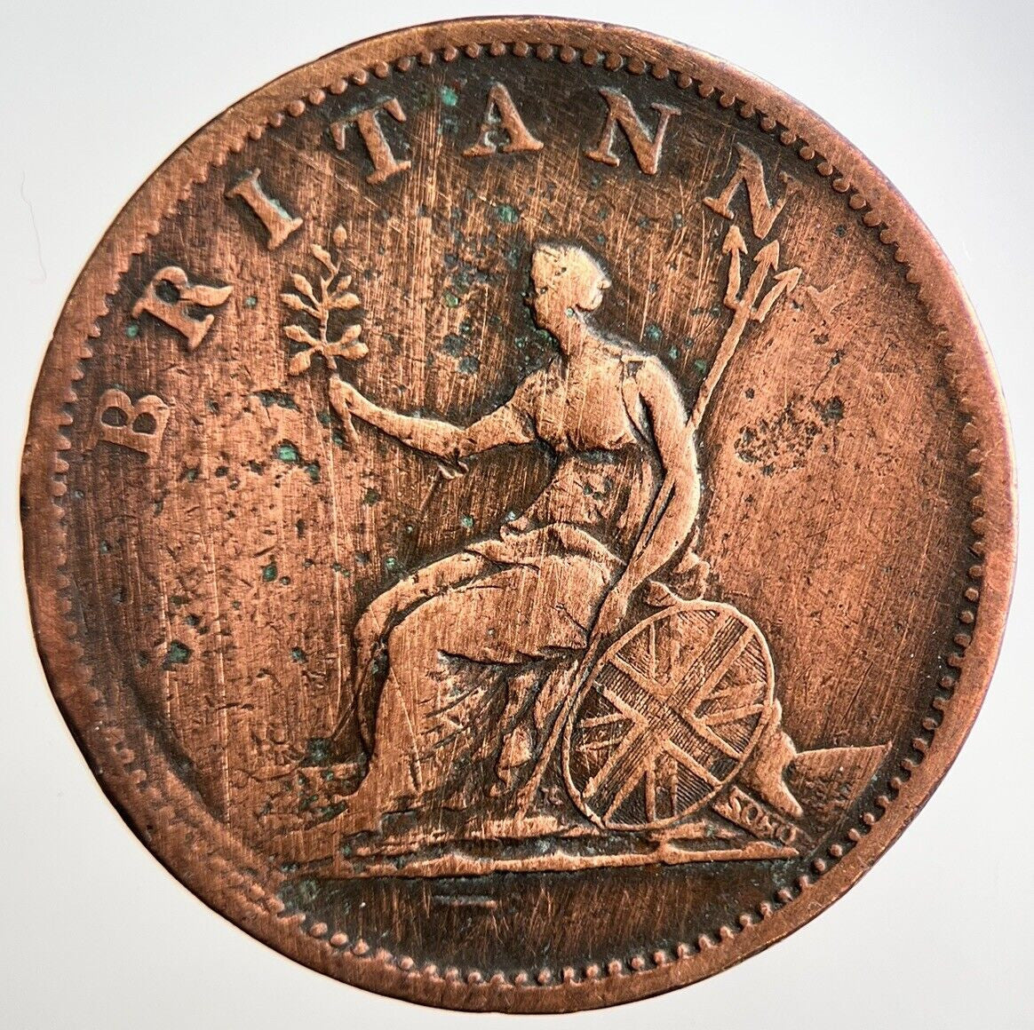 1806 George 3rd III Half - Penny British Coin | Fine Collectable Grade | a3122