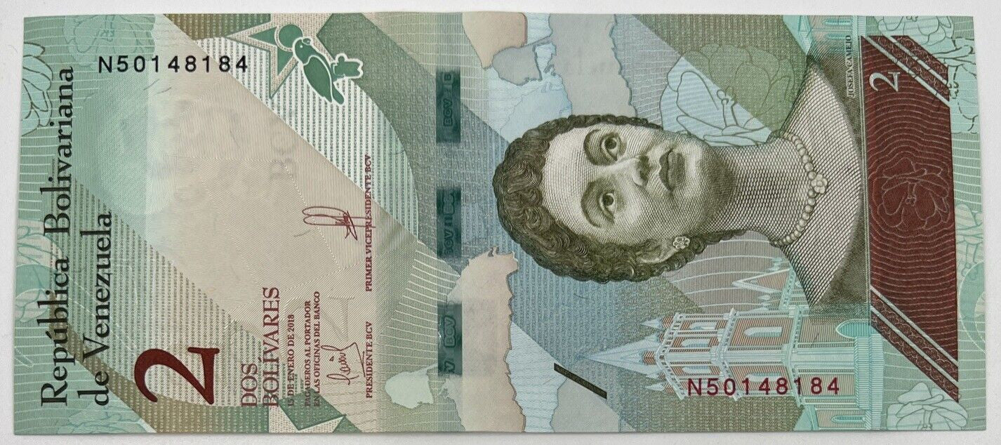 Old Vintage Venezuela 2 Bolivares Banknote | Collectable Grade
