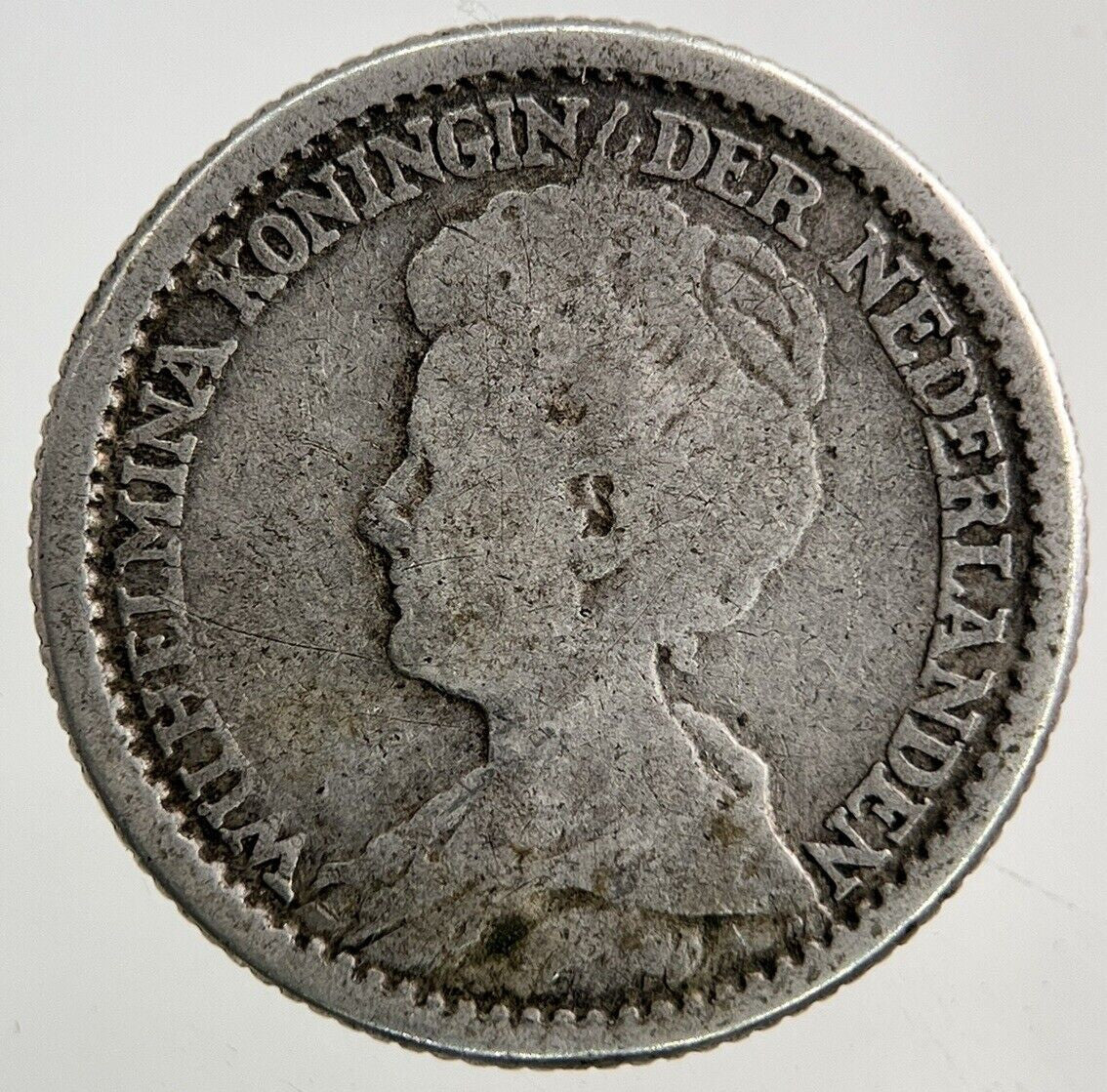 1918 Netherlands 25 Cents Silver Coin | Collectable Grade