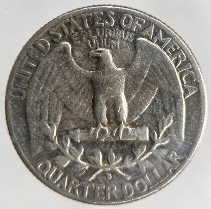 1963 - D US USA Quarter Silver Coin | Fine Collectable Grade