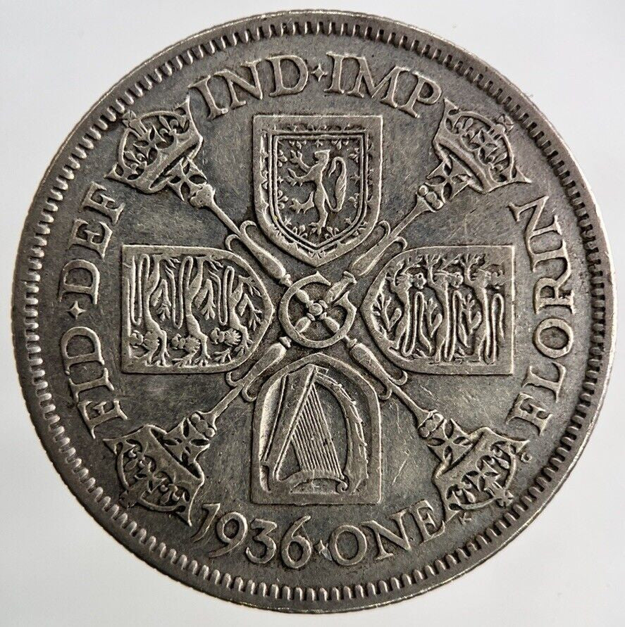 1936 George V Florin Silver Coin | Fine Collectable Grade