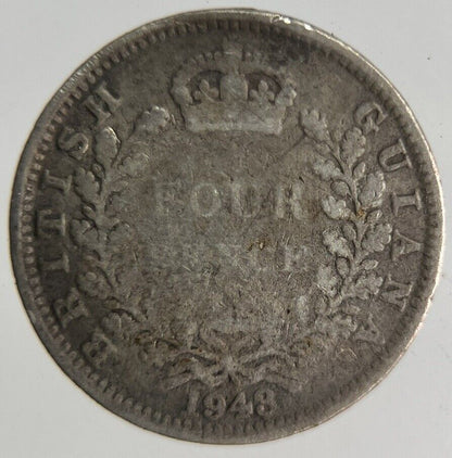 1943 Belize British Guiana Four - Pence Silver Coin | Collectable Grade
