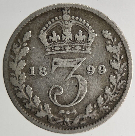 1899 Victoria Threepence Silver Coin | Collectable Grade