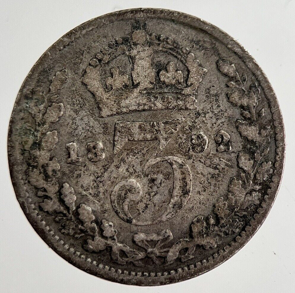 1892 Victoria Threepence Silver Coin | Collectable Grade | a8853