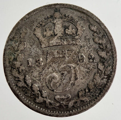 1892 Victoria Threepence Silver Coin | Collectable Grade | a8853