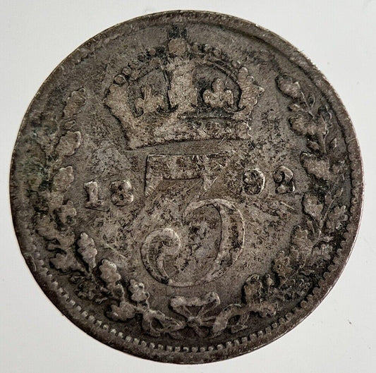 1892 Victoria Threepence Silver Coin | Collectable Grade | a8853