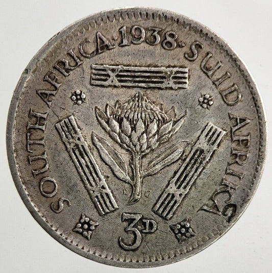 1938 South Africa Threepence Silver Coin | Very High Grade