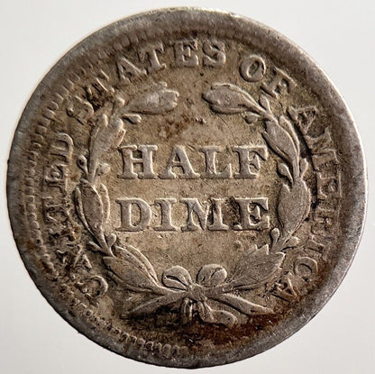1857 US USA Liberty Seated Half Dime Silver Coin | Collectable Grade | a3599