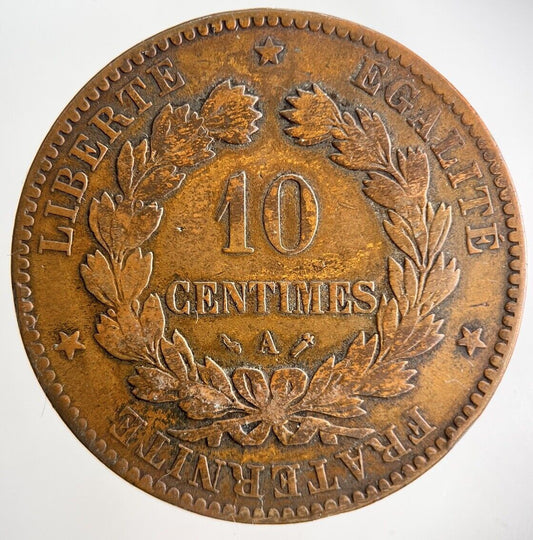 1885 France 10 Centimes Coin | Collectable Grade