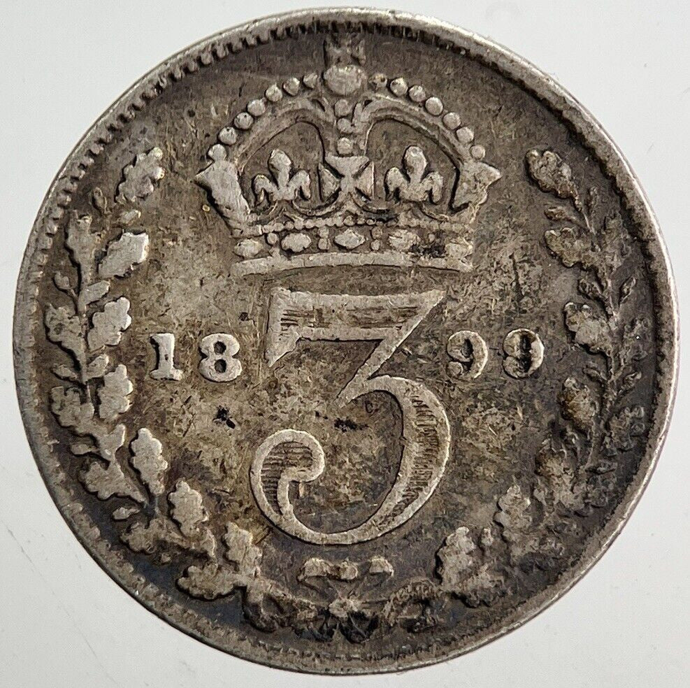1899 Victoria Threepence Silver Coin | Collectable Grade | a5318