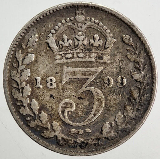 1899 Victoria Threepence Silver Coin | Collectable Grade | a5318