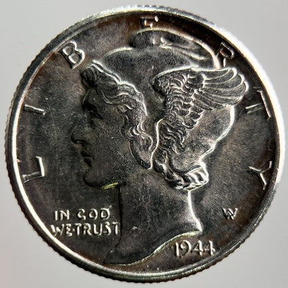 1944 US USA Mercury Dime Silver Coin | Very High Grade | a4078
