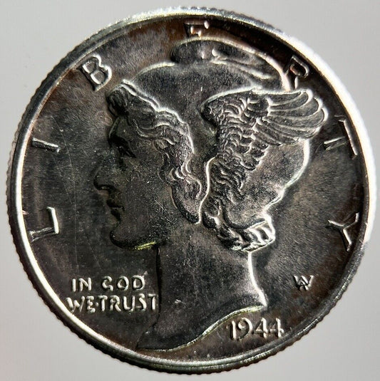 1944 US USA Mercury Dime Silver Coin | Very High Grade | a4078