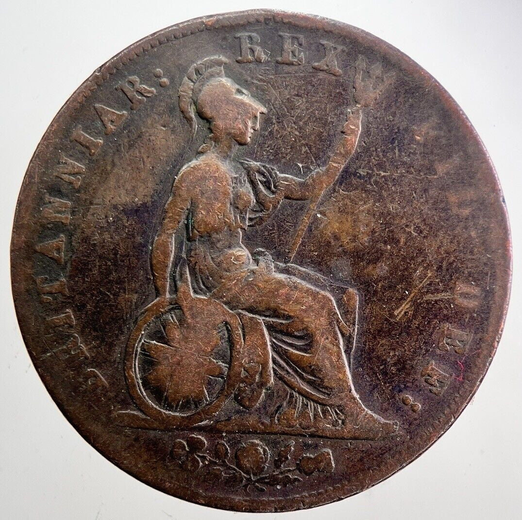 1827 George IV Half - Penny Coin | Collectable Grade | a6025