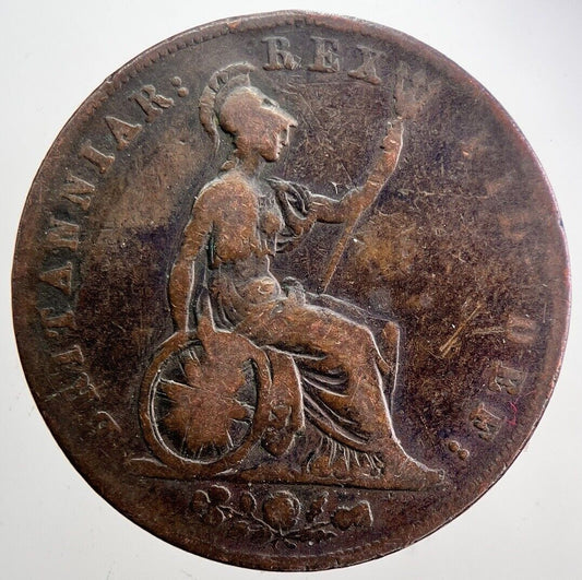 1827 George IV Half - Penny Coin | Collectable Grade | a6025