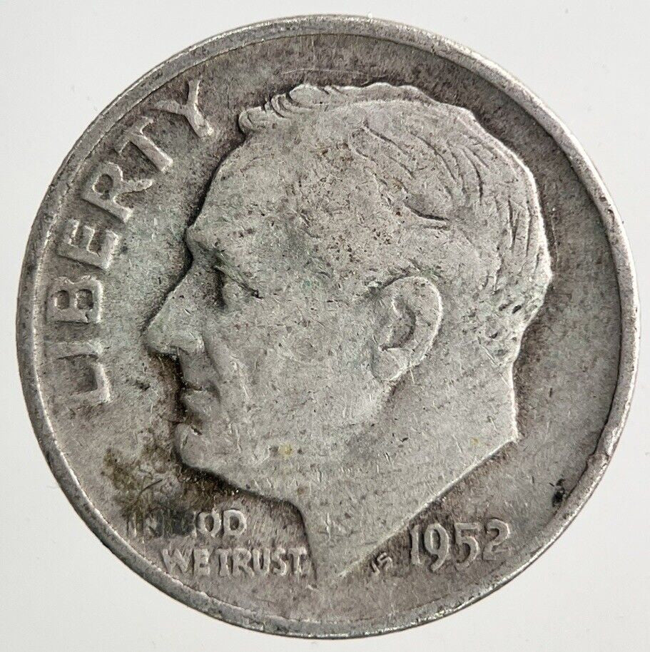 1952 - D US USA Roosevelt Silver Dime Coin | Collectable Grade