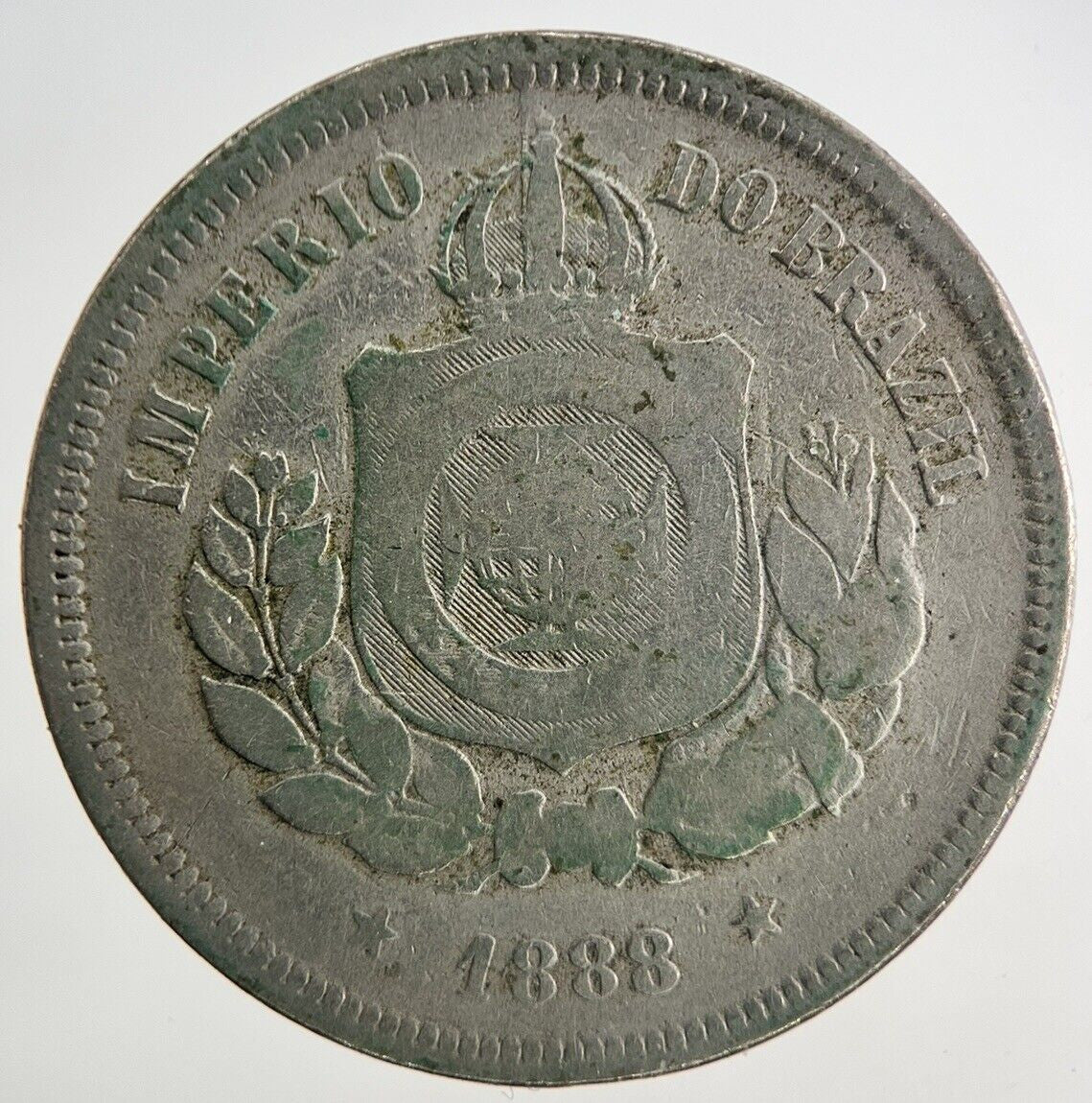 1888 Brazil 100 Reis Coin | Collectable Grade