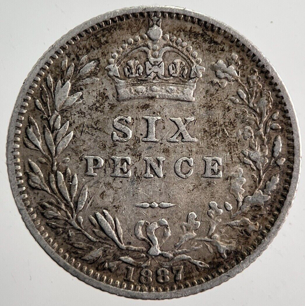 1887 Victoria Sixpence Silver Coin | Very High Grade