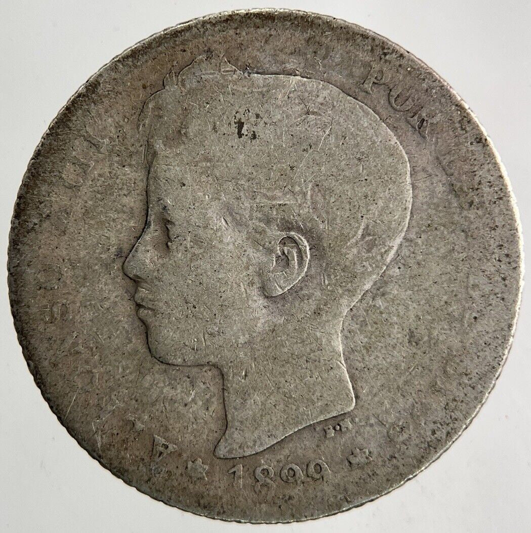 1899 Spain 1 Una Peseta Silver Coin | Fair Grade