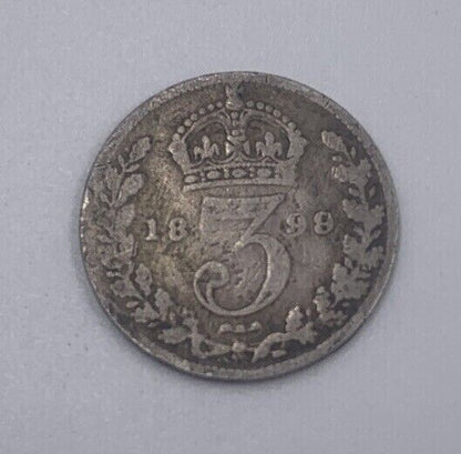 1899 Victoria Threepence | British Silver Coin | Collectable Grade | a060