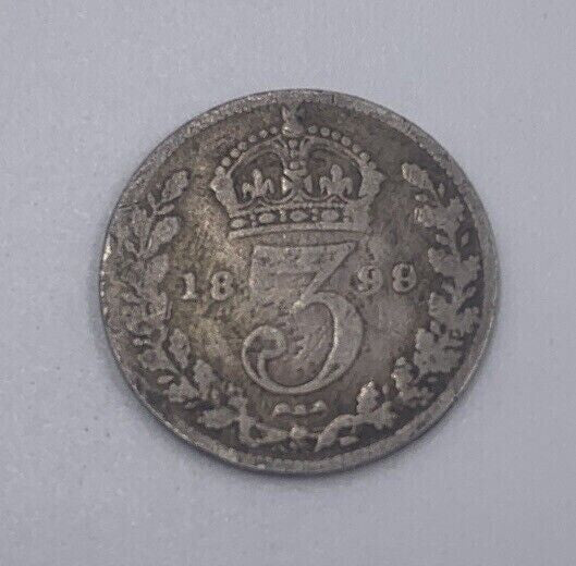 1899 Victoria Threepence | British Silver Coin | Collectable Grade | a060