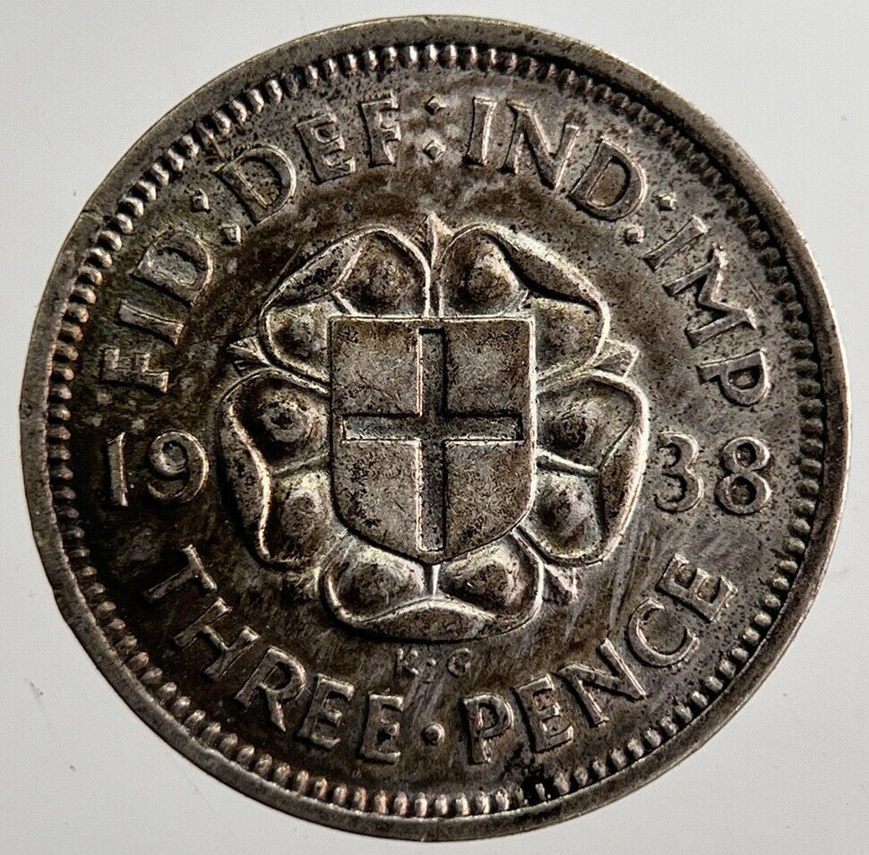 1938 George VI Threepence Silver Coin | Fine Collectable Grade | a8950