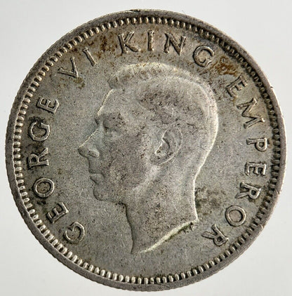 1943 New Zealand Sixpence Silver Coin | Fine Collectable Grade