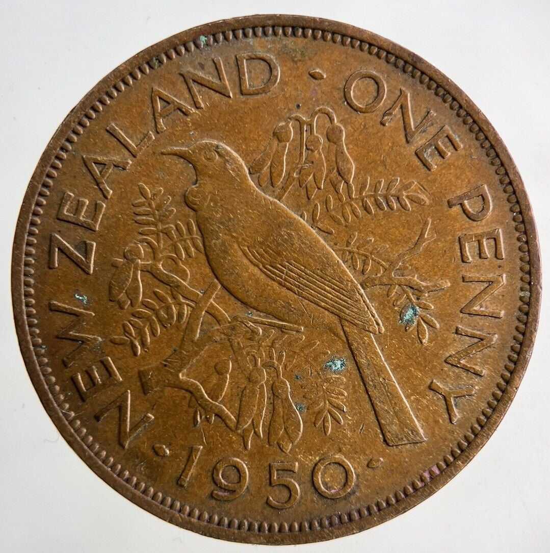 1950 New Zealand One Penny Coin | Very High Grade