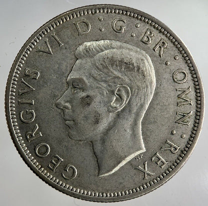 1945 George VI Half - Crown Silver Coin | Fine Collectable Grade