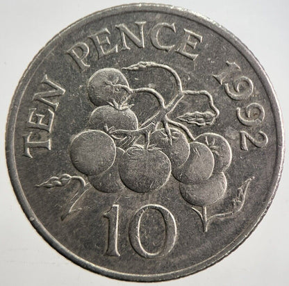 1992 Jersey 10p 10 Ten - Pence Coin | Very High Grade | a4905