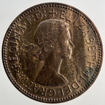 1955 Elizabeth II 2nd Half - Penny Coin | Very Fine Grade