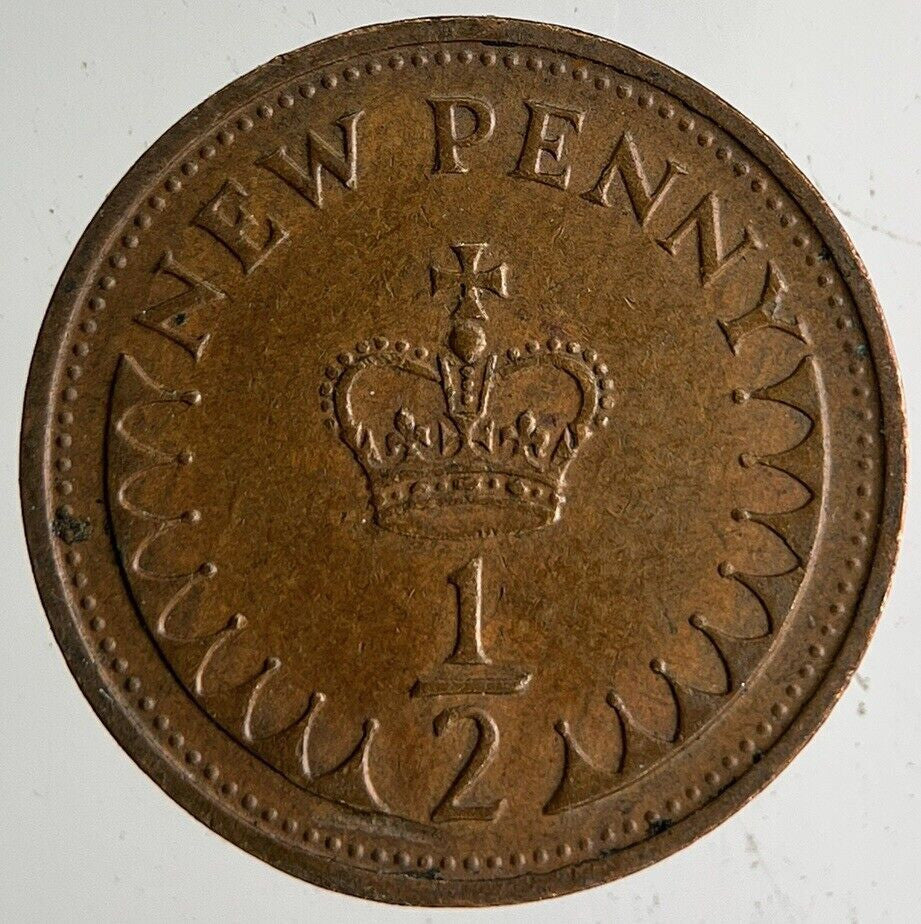 1971 Elizabeth II New 1/2 Half - Penny Coin | Very High Grade