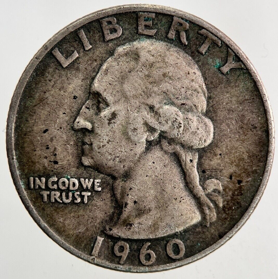 1960 - D US USA Quarter Dollar Silver Coin | Fine Collectable Grade