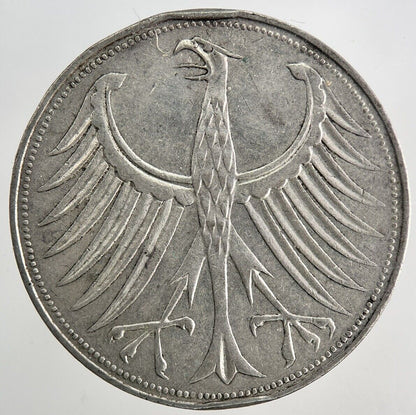 1964 - D Germany 5 Mark Silver Coin | Fine Collectable Grade