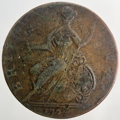 1774 George 3rd III Half - Penny British Coin | Fine Collectable Grade a9745