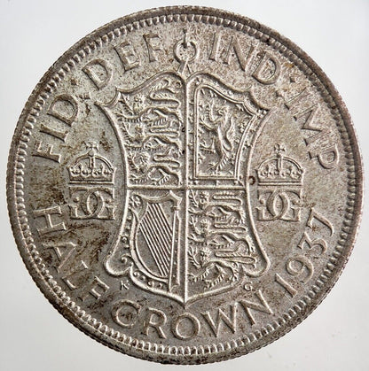 1937 George VI Half - Crown Silver Coin | Very Fine Grade | a5785