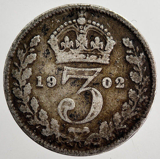 1902 Edward VII Threepence Silver Coin | Collectable Grade | a8722