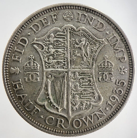 1935 George V Half - Crown Silver Coin | Fine Collectable Grade