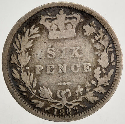 1883 Victoria Sixpence Silver Coin | Collectable Grade | a5436
