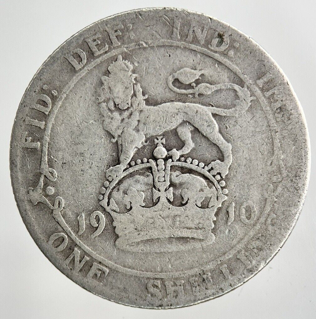 1910 Edward VII Shilling Silver Coin | Collectable Grade