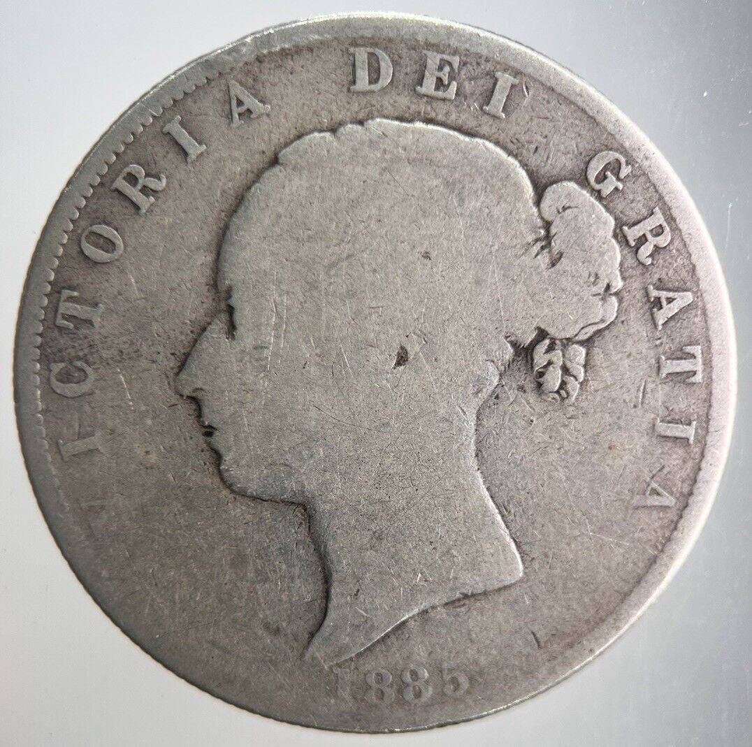 1885 Victoria Half-Crown Silver Coin | Collectable Grade | a4403