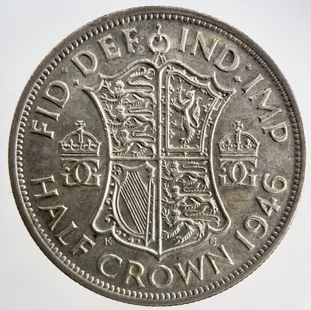 1946 George VI Half - Crown Silver Coin | Very High Grade