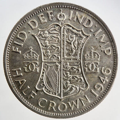 1946 George VI Half - Crown Silver Coin | Very High Grade