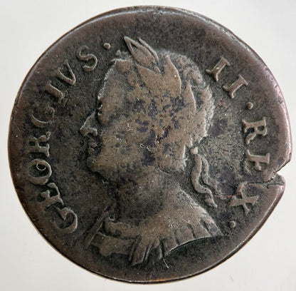 1750 George II 2nd Farthing Coin | Fine Collectable Grade